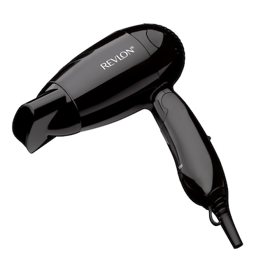Revlon Travel Hair Dryer, foldable, compact, 1200 Watts, 2 heat speed settings,  hanging ring, removeable end cap, worldwide voltage perfect - RVDR5305
