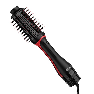Revlon One-Step Volumiser Plus, Detachable Head, Ceramic Titanium Barrel, Mixed Styling Bristles with Activated Charcoal Pins, Tourmaline Ionic Technology - RVDR5298ARB