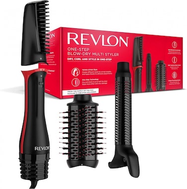 Revlon RVDR5333 One Step Blow-Dry Multi Styler - 3 in 1 Dry, Curl and Volumizer with 3 Attachments - Detachable Head, Curler, Dryer, Styler, 4 Settings - 360 Airflow curler