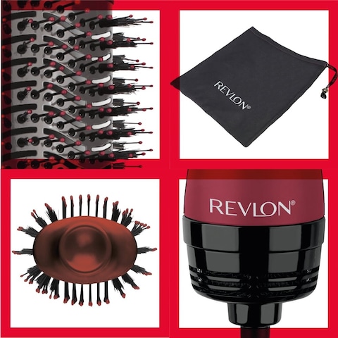 Revlon One Step Hair Dryer &amp; Volumizer, Titanium Edition, 2 heat setting plus cool setting, Ionic Technology, Tangle-Free Combination Bristles - RVDR 5279 ARB