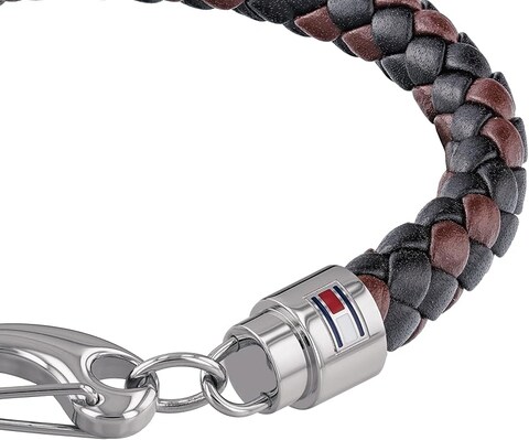 Tommy Hilfiger Men&#39;s Brown Woven Leather Bracelet - 2790047