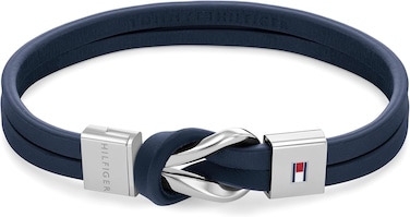 Tommy Hilfiger Men's Navy Leather Bracelet - 2790443