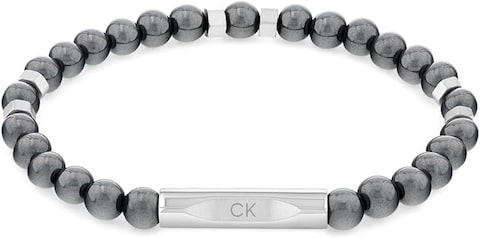 Calvin Klein Men&#39;s Black Stone Bead Bracelets - 35000575