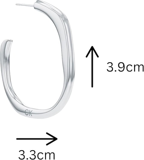 Calvin Klein Women&#39;s Silver Hoop Earrings - 35000643