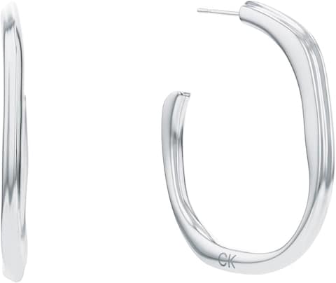 Calvin Klein Women&#39;s Silver Hoop Earrings - 35000643