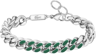 Lacoste Men's Silver Chain Bracelets - 2040309