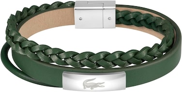 Lacoste Men's Green Leather Bracelet - 2040319