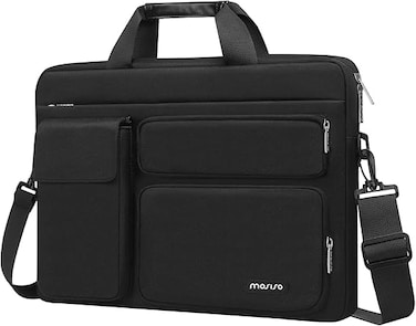 MOSISO Laptop Shoulder Bag with 2 Raised&amp;1 Flapover&amp;1 Horizontal Pocket&amp;Handle&amp;Belt
16 inch