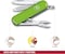 Victorinox Swiss Army Knife, Fresh. Stylish. Colorful Swiss Classics, 7 Function, Multi-Utility Tool With A Pair Of Scissors, Smashed Avocado, 58 mm, Green, M