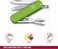 Victorinox Swiss Army Knife, Fresh. Stylish. Colorful Swiss Classics, 7 Function, Multi-Utility Tool With A Pair Of Scissors, Smashed Avocado, 58 mm, Green, M