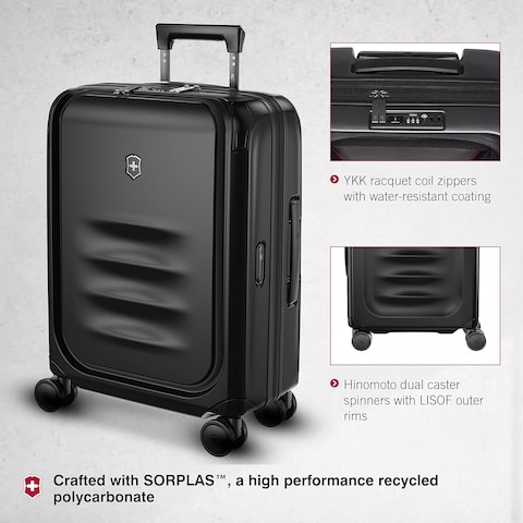 Victorinox Spectra 3.0 Small Suitcase, Hand Luggage, 55 X 40 X 20 cm, Sustainable Trolley With 4 Wheels, 39-47 Litres, Expandable