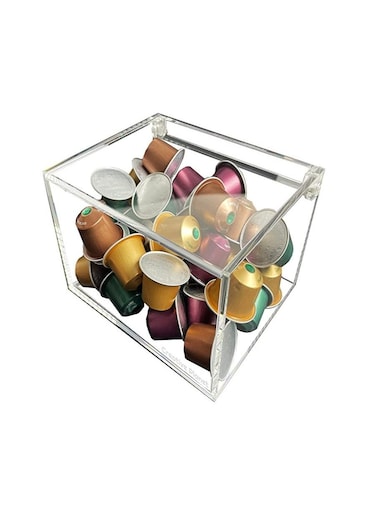 Creative Planet coffee pod holder for Nespresso Vertuoline k cup keurig capsules clear acrylic dispenser for coffee station also suited for creamers sugar packets &amp; condiments