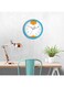Story@Home Story At Home Plastic Round Wall Clock, Light Blue, 25 cm X 25 cm X 4 cm, Wc1405