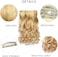 REECHO 20" 1-Pack 3/4 Full Head Curly Wave Blonde Mixed Hair Color Clips in on Synthetic Hair Extensions Hairpieces for Women 5 Clips 4.5 Oz per Piece - 25H613