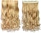 REECHO 20" 1-Pack 3/4 Full Head Curly Wave Blonde Mixed Hair Color Clips in on Synthetic Hair Extensions Hairpieces for Women 5 Clips 4.5 Oz per Piece - 25H613