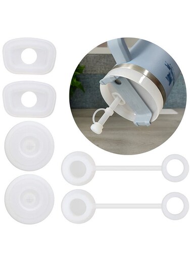 Set Silicone Spill Proof Stopper Compatible with Stanley Cup 1.0 40oz/ 30oz(White)