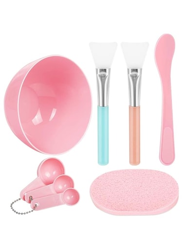 Teenitor Facemask Mixing Tool Set, Pack of 8, Pink