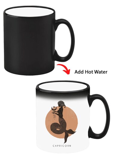 Color Changing Heat Sensitive Ceramic Mug, Image Revealed When HOT Liquid is Added! Capricorn