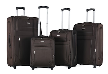 STARLIFE 4 Piece Softside Spinner 2 Wheels Fabric Trolley Luggage With Number Lock 20/24/28/32 Inches