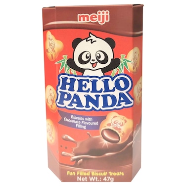 Meiji Hello Panda Biscuit with Chocolate Flavour Filling, 47g