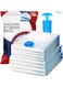 8 Pack Vacuum Storage Bags, Space Saver Vacuum Bags (2 Extra Large 120x100cm,3 Large 70x100cm, 3 Medium 60x80cm) for Clothes,Comforters, Blankets, Pillows Compression Bag with Travel Hand Pump