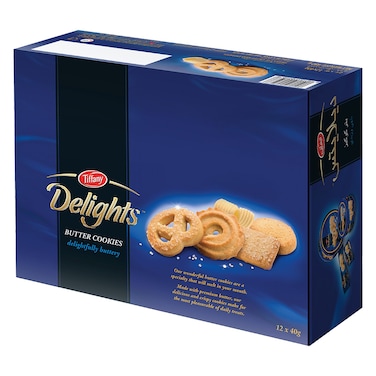 Tiffany Delights Butter Cookies, 40g Pack of 12