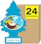 LITTLE TREES Air Fresheners Car Air Freshener. Hanging Tree Provides Long Lasting Scent for Auto or Home. Caribbean Colada, 24 Air Fresheners