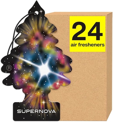 LITTLE TREES Air Fresheners Car Air Freshener. Hanging Tree Provides Long Lasting Scent for Auto or Home. Supernova, 24 Air Fresheners