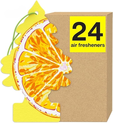 LITTLE TREES Air Fresheners Car Air Freshener. Hanging Tree Provides Long Lasting Scent for Auto or Home. Sliced, 24 Air Fresheners