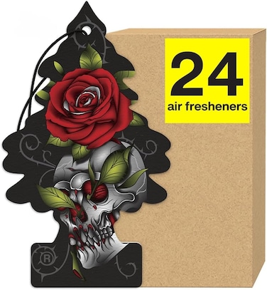 LITTLE TREES Air Fresheners Car Air Freshener. Hanging Tree Provides Long Lasting Scent for Auto or Home. Rose Thorn, 24 Air Fresheners