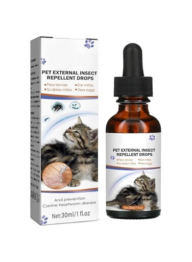 Makbeaty Pet Deworming Liquid Cat &amp; Dog Flea Tick Cleanser Lice and Tick Remover Drops