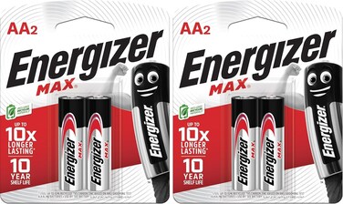 Energizer Max Alkaline AA Batteries - Pack Of 4