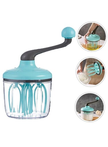 Egg Whisk &amp;Separators Plastic Hand Crank Push Whisk Blender for Home - Versatile Tool for Egg Beater, Milk Frother, Hand Push Mixer Stirrer - Kitchen Utensil for Blending, Whisking, Beating