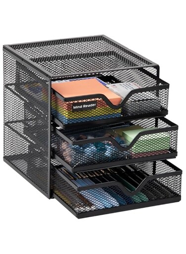 Mind Reader 3 Tier Drawer Organizer, Black