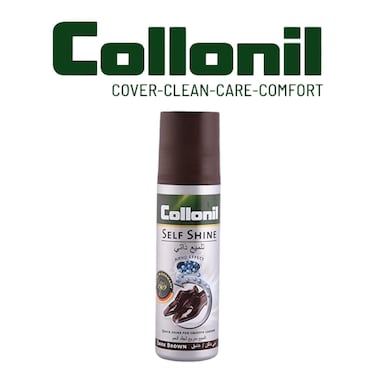 Collonil Self Shine Shoe Polish Dark Brown, 100ml &ndash; Instant Shine and Leather Protection