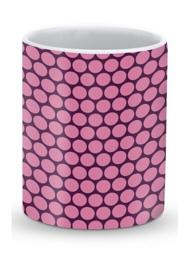 Premium Purple Honeycombs Designer Mug Purple/Black
