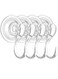 Suction Cup Hooks, VIS'V Small Clear Heavy Duty Vacuum Suction Hooks with Wipes Removable Strong Window Glass Door Kitchen Bathroom Shower Wall Suction Hanger for Towel Loofah Utensils Wreath - 4 Pcs