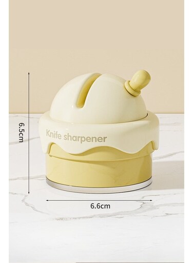 Knife Sharpener with Super Suction Base &amp; Ceramic Wheels   Non-Slip Fast Sharpening for Kitchen &amp; BBQ Tools   3 Colors (6.5x6.6cm)