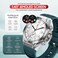 Swiss Military DOM6 Smartwatch 1.43" AMOLED, Bluetooth Calling, Multi Language, Health &amp; Sports Tracking, Wireless Charging, 7 Days Battery, IP67, iOS/Android Compatible,Silver Frame with Green Strap