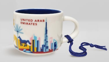 Starbucks You Are Here UAE (United Arab Emirates) Demitasse Small Espresso Cup / Mug - 2Oz (59ml)