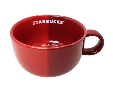 Starbucks 2021 Christmas Cappuccino Coffee / Tea Mug,  Red Ceramic - 16oz (473ml)