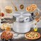 1000W Mini Electric Aluminum Oven &amp; Arabic Bread &amp; Khameer Maker, Easy To Use with Low Power Consumption, Khameer Bread Maker, Silver 28CM