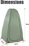 Full Privacy Portable Cloth Changing Tent (190cm) - Green with Silver Coat Inside, Multi-Purpose for Shower, Camp Toilet, Outdoor Use