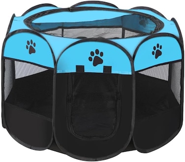 Portable Foldable Pet Dog Cat Puppy Playpen, Indoor/Outdoor use Pet Kennel Cage Travel Pet Carrier
