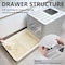 Two-Way Foldable Drawer-Type Cat Litter Box - Space-Saving and Stylish Grey Design 51x41x38cm