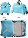 Kids Ride-on Suitcase Hand Luggage with Seat, Children's Luggage Suitcase, (blue)