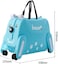 Kids Ride-on Suitcase Hand Luggage with Seat, Children's Luggage Suitcase, (blue)