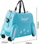 Kids Ride-on Suitcase Hand Luggage with Seat, Children's Luggage Suitcase, (pink)