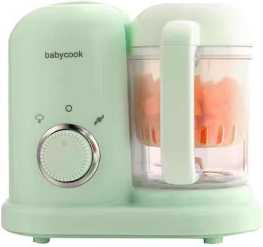 Baby Food Maker &amp; Blender, Electric Steamer &amp; Mini Food Grinder for Baby Food, Cooking &amp; Mixing, Green