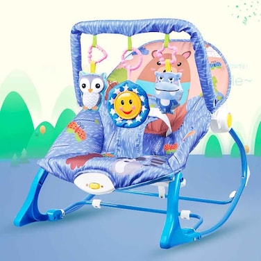 Foldable Musical Rocker &amp; Bouncer Chair for Baby &ndash; Vibration, Hanging Toys, Unisex Toddler Gift
